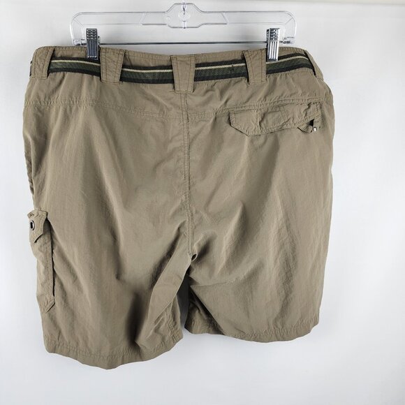 SOLD Ex Officio Shorts Mens 38x8 Brown Bermuda Hiking Short Belted Netted Lining - Picture 8 of 9